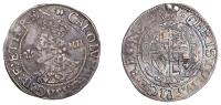 Charles I (1625-1649), Aberystwyth mint, Groat, mm. book, larger bust, reads mag, rev. plume with bands, 1.99g/9h...