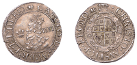 Charles I (1625-1649), Aberystwyth mint, Groat, mm. book, smaller bust, rev. plume with bands, 2.04g/7h (Morr. A-2;...