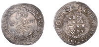 Charles I (1625-1649), Aberystwyth mint, Groat, mm. book, larger bust with rounded shoulder, rev. plume with bands,...
