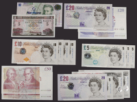 Bank of England, Andrew J. Bailey, £5 (4), 15 March 2004, prefixes JB46, JC21, JD05, and JD13, £10 (4), 15 March...