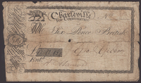 Charleville, Co Cork, for George Gibbon, 6 Pence British (or 6 1/2 Pence Irish), ND (c.1804), Gibbon signature, very...