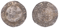 Charles I (1625-1649), Aberystwyth mint, Groat, mm. book, larger bust with rounded shoulder, rev. plume with bands,...