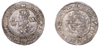 Charles I (1625-1649), Aberystwyth mint, Threepence, mm. book, larger plume in field, contraction stops, rev. plume...