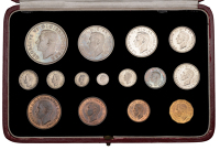George VI (1936-1952), Proof set, 1937, comprising Crown to Farthing [15]. Good extremely fine, some minor clouding...