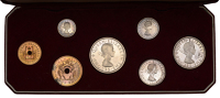 Rhodesia & Nyasaland, Elizabeth II, Proof set, 1955, Halfcrown to Halfpenny (KM PS2) [7]. Some tarnishing, otherwise...