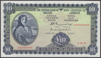 ERROR: Central Bank of Ireland, £10, 2 December 1976, mismatched serial numbers 47D088098 and 47D088068, Murray and...