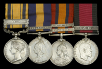 Four: Captain F. Evans, Natal Police, late Natal Horse

South Africa 1877-79, 1 clasp, 1879 (Corpl. F. Evans....