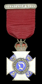 Royal British Nurses Association badge, silver (hallmarks for Birmingham 1920) and enamel, the reverse engraved...