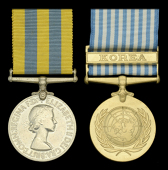 Pair: Private N. Dymott, Glosters

Korea 1950-53, 1st issue (22341311 Pte. N. Dymott. Glosters.); U.N. Korea...