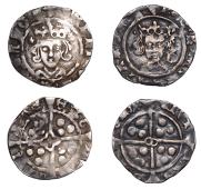 Henry VI, Rosette-Mascle issue, Penny, York, Abp Kemp, local dies, mullets by crown, quatrefoil on rev., 0.85g/12h...