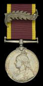 China 1900, no clasp (Sergt. W. Wright, N. Bl. Mtd. Rifles.) officially re-engraved naming, fitted with a...