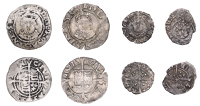 Henry VIII, Third coinage, Halfpenny, Tower, no mm., Lombardic lettering, trefoil stops, rev. pellet-in-annulet in...