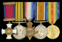 An unusual Great War D.S.O. group of five awarded to Engineer-Commander P. L. Butt, Royal Navy, for gallantry in...