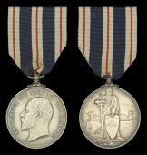 An extremely rare Edward VII ‘gallantry’ K.P.M. awarded to Senior Constable J. C. Gates, New South Wales Police...