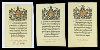Memorial Scrolls (4) (2nd. Lt. Stewart Lenton Blaxley Royal Welsh Fusiliers, additionally annotated ‘Arras, April...
