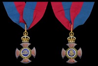 The Order of Merit, E.VII.R., (Civil) Member’s neck badge, gold and enamel, with neck riband, in Collingwood,...