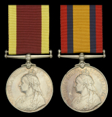 Pair: Stoker W. T. Baker, H.M.S. Terrible

China 1900, no clasp (W. T. Baker, Sto., H.M.S. Terrible.); Queen’s...
