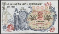 States of Guernsey, 10 Shillings, 1 August 1945, serial number 1/M 1653, Marquand signature, £1 (3), 1972, prefix...