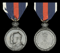 Coronation 1902, bronze, the reverse contemporarily engraved ‘R.S.M. A. Smith 2nd. Prov Regt. Hussars’,...