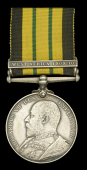 The scarce A.G.S. ‘West Africa 1909-10’ awarded to Doctor E. M. Franklin, South Nigeria Field Force, later...