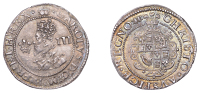Charles I (1625-1649), Aberystwyth mint, Threepence, mm. book, larger plume in field, contraction stops, rev. plume...