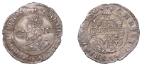 Charles I (1625-1649), Aberystwyth mint, Threepence, mm. book, larger plume in field, contraction stops, rev. plume...