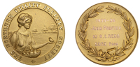 The Northern Utility Poultry Society, a circular 9ct gold award medal by Elkington & Co., woman facing right, draped...