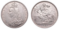 Victoria (1837-1901), Crown, 1887 (ESC 2585; S 3921). About extremely fine	 £100-£120