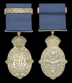 Kaisar-I-Hind, E.VII.R., 2nd class, silver, with integral top riband bar, this lacking pin, nearly extremely fine	...