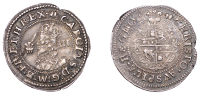 Charles I (1625-1649), Aberystwyth mint, Threepence, mm. book, smaller plume in field, colon stops, rev. plume...