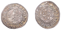 Charles I (1625-1649), Aberystwyth mint, Threepence, mm. book, bust breaks inner circle, squat plume in field, colon...