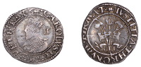 Charles I (1625-1649), Aberystwyth mint, Halfgroat, mm. book, broader bust, inner circles, colon stops, 1.00g/9h...