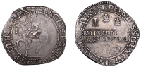 Charles I (1625-1649), Oxford mint, Halfcrown, 1642, mm. Oxford plume on obv. only, Shrewsbury horseman, Oxford...