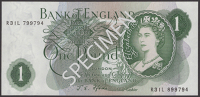 ERROR: Bank of England, John S. Fforde, £1, 15 February 1967, mismatched serial numbers R31L 799794 and R31L...