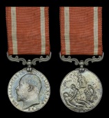 A Sea Gallantry Medal awarded to Seaman O. Bowden, Mercantile Marine, for his gallantry in rescuing the crew of the...