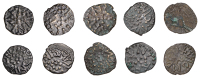 ARCHBISHOPS OF YORK, Wigmund (837-49), Stycas (3), Hunlaf, vigmvndir around rosette, rev. hvnlaf around cross,...