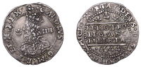 Charles I (1625-1649), Oxford mint, Groat, 1644, mm. floriated cross on obv. only, Rawlins’ bust with lion’s...