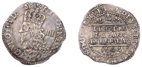Charles I (1625-1649), Oxford mint, Groat, 1644, no mm. large bust to edge, lion’s head on shoulder, no plume in...