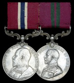 A Commonwealth of Australia Long Service and M.S.M. pair awarded to Battery Quartermaster Sergeant P. M. Curran,...