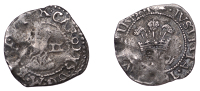 Charles I (1625-1649), Oxford mint, Halfgroat, undated, mm. book on rev. only, beaded inner circles both sides,...