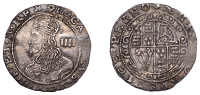 Charles I (1625-1649), Exeter mint, Groat, 1644, mm. rose, 1.80g/5h (Besly A1; SCBI Brooker 1071, same dies; N 2579;...