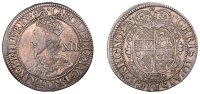 Charles I (1625-1649), York mint, Shilling, Gp 2 [type 5], mm. lion, crowned oval shield with lion-skin garniture,...