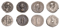 Domitian (81-96), Denarius, 87, laureate head right, rev. Minerva standing left, holding sceptre, 3.06g/6h (RIC 511;...