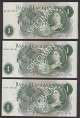 ERROR: Bank of England, John B. Page, a group of £1 notes (5) with miscutting errors including the edge of colour...