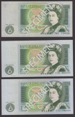 ERROR: Bank of England, John B. Page, several £1 (3) with relatively minor reverse errors, 9 February 1978,...