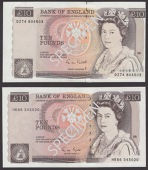 ERROR: Bank of England, George M. Gill, £10 (2), 1 March 1988, serial numbers DZ74 804503 and HR66 345020, first...