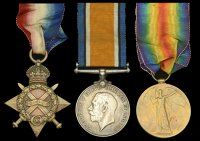 Three: Stoker First Class R. Briggs, Royal Navy, who fought at Jutland aboard the battlecruiser H.M.S. New Zealand...