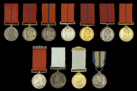Miniature Medals: Coronation 1902 (7), City of London Police, silver; Metropolitan Police (3), bronze, two named on...