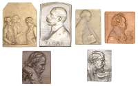 Miscellaneous, Beethoven, Haydn and Mozart, undated, a uniface bronze plaque by S. Schwartz, 68 x 89mm, 164.72g...