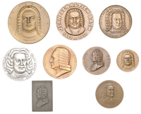 Germany, Johann Sebastian Bach, undated, a bronze medal by A. Landry for the Monnaie de Paris, 68mm, 136.67g; 200th...